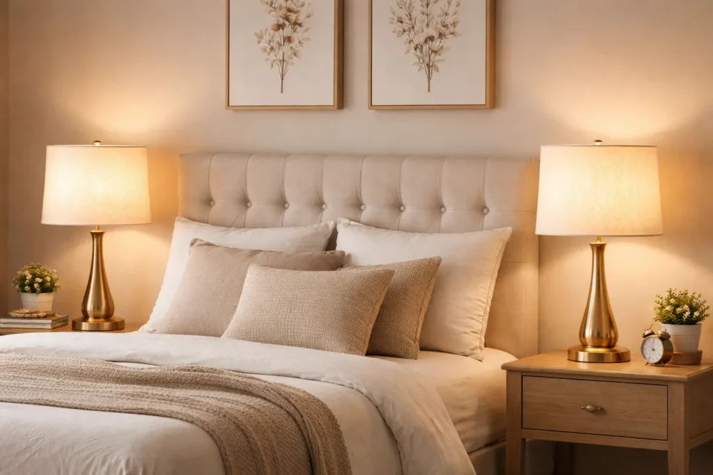 Bedside Lamp Pairing Warm Lighting Ideas For Home