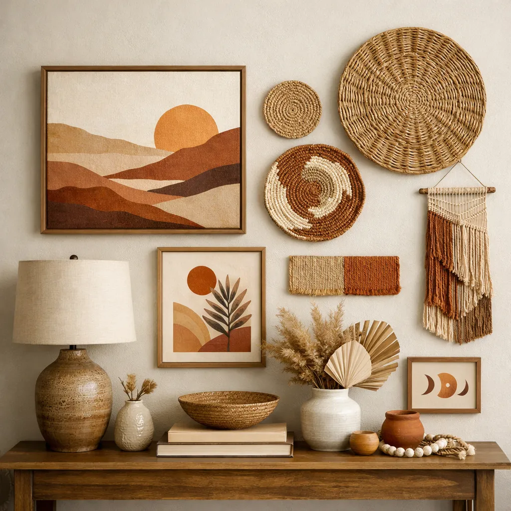 Boho Layered Gallery Gallery Wall Ideas Living Room