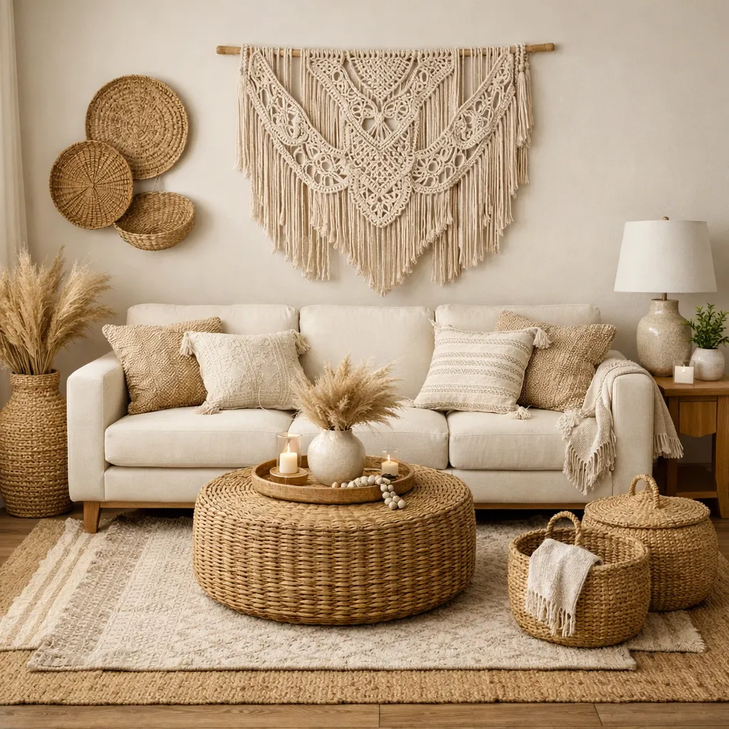Boho Neutral Living Room Neutral Home Decor Ideas