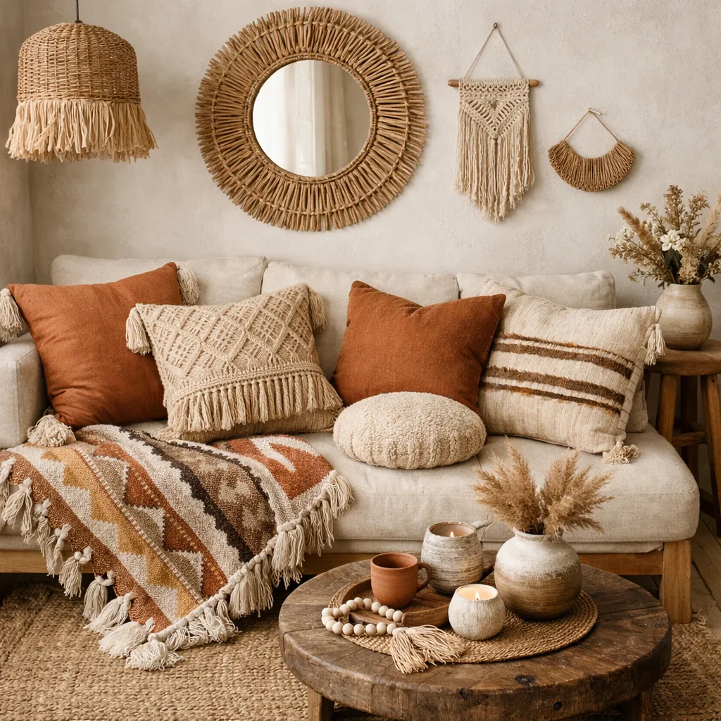 Boho Relaxed Style Couch Styling Ideas