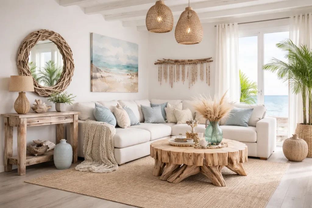 Coastal Boho Boho Bedroom Decor