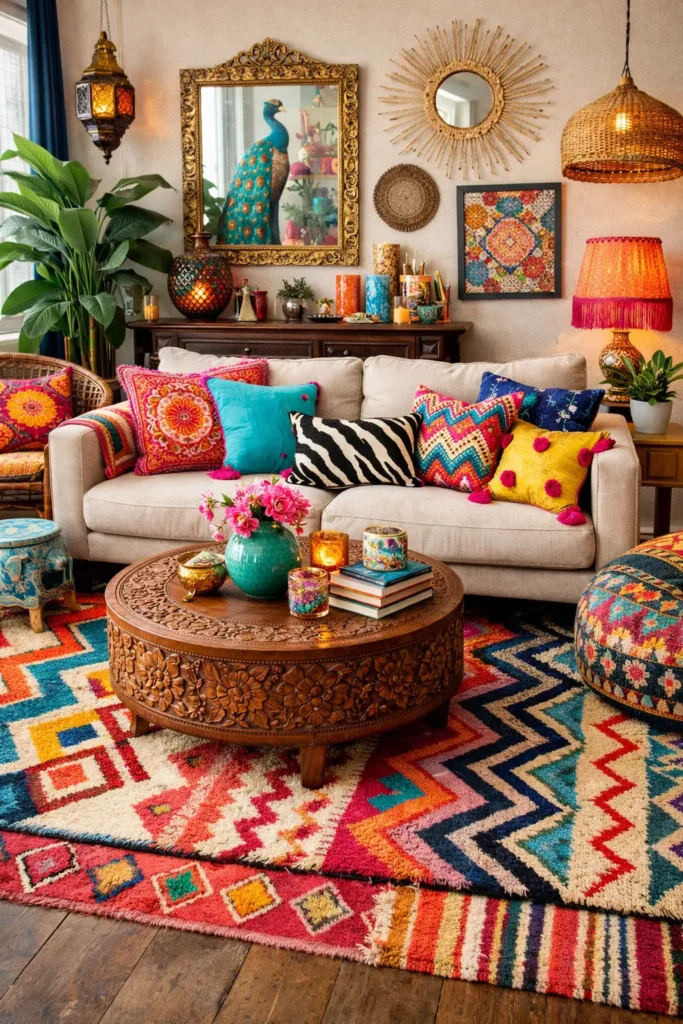 Colorful Eclectic Boho Boho Bedroom Decor
