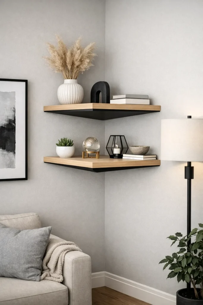 Corner Shelving Small Bathroom Storage Ideas