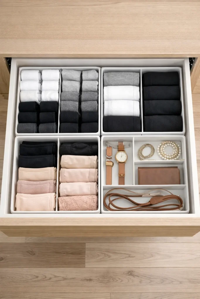 Drawer Divider System Closet Organization Hacks