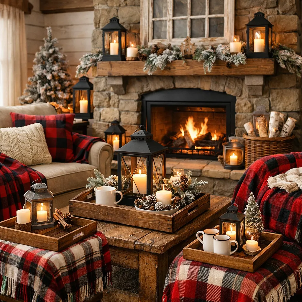 Farmhouse Winter Winter Living Room Decor