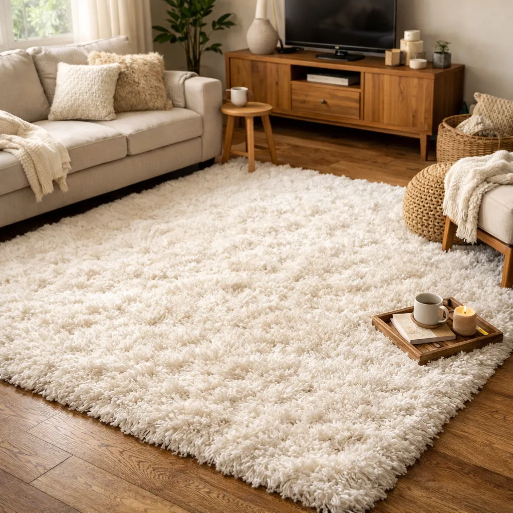 High Pile Cozy Rugarea Rug Living Room Ideas