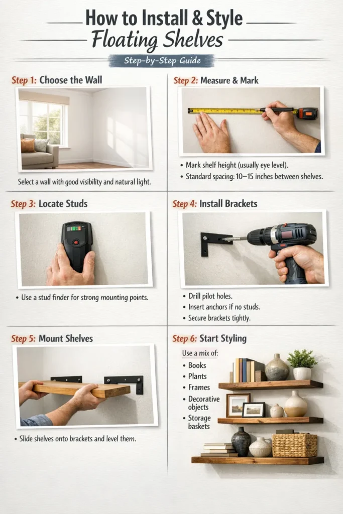 How To Install Style Floating Shelves Floating Shelves Decor