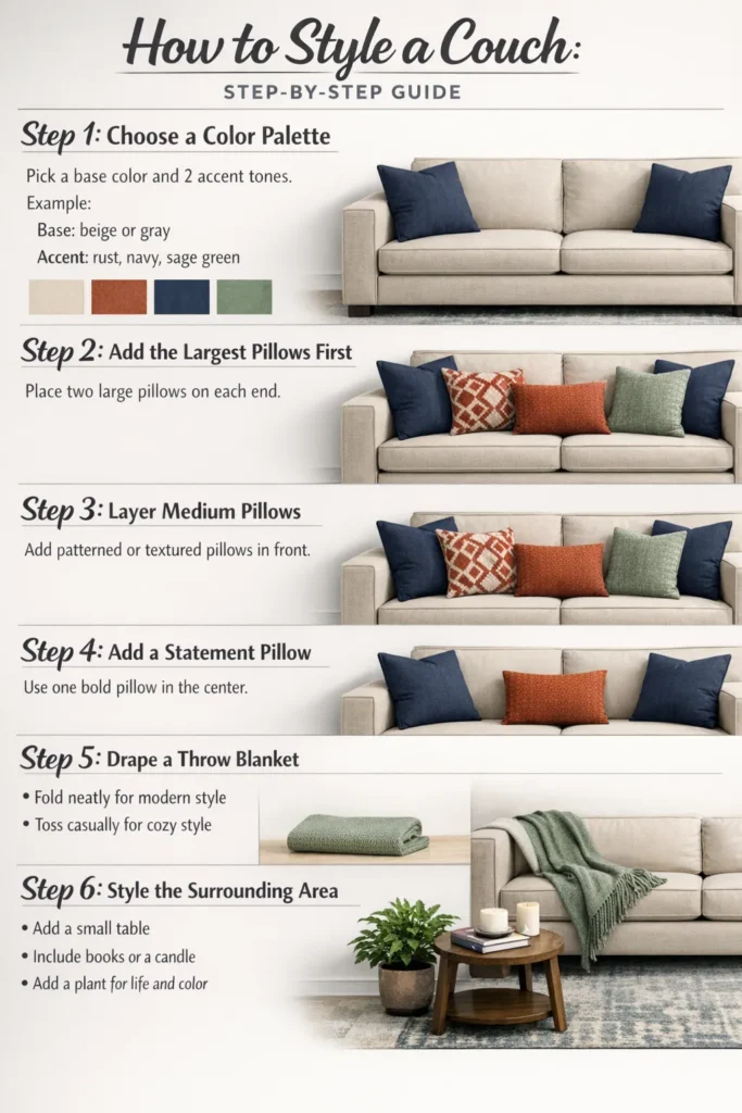 How To Style A Couch Couch Styling Ideas
