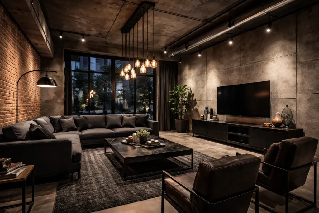 Industrial Modern Modern Living Room Decor