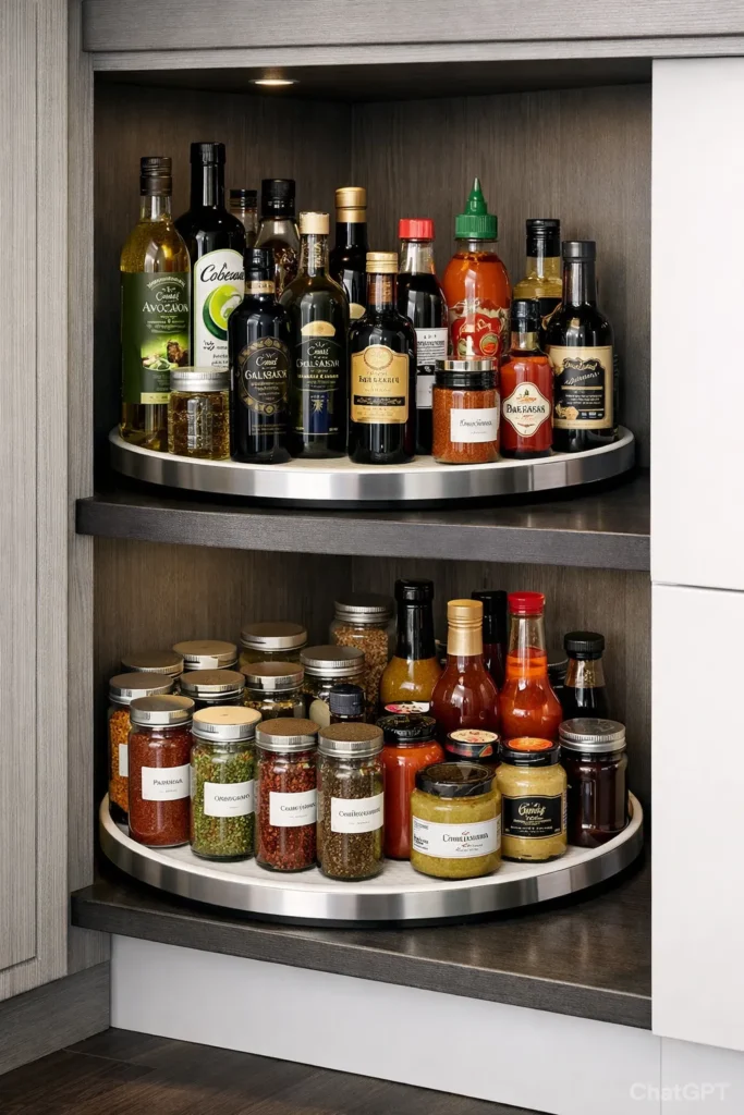 Lazy Susan Corner Pantry Pantry Organization Ideas