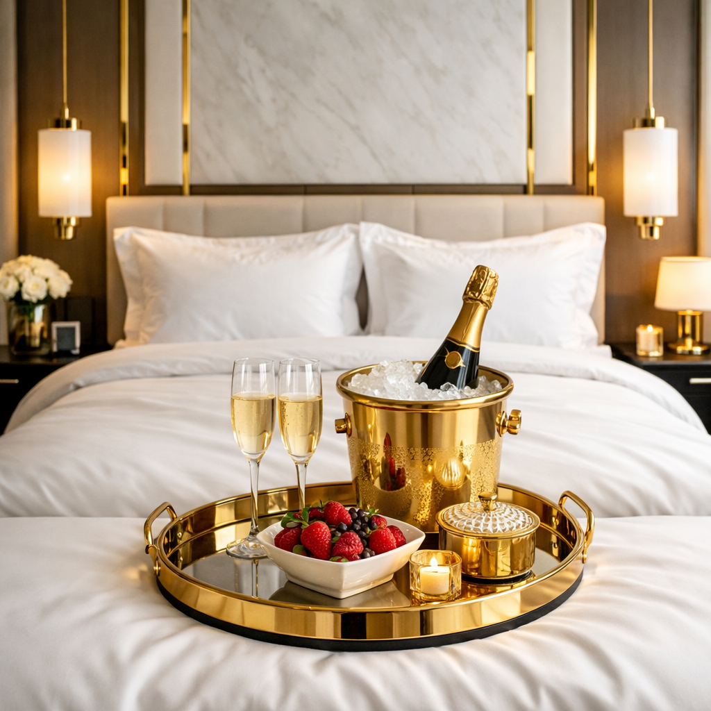 Luxury Hotel-Style Setup   romantic room decor ideas