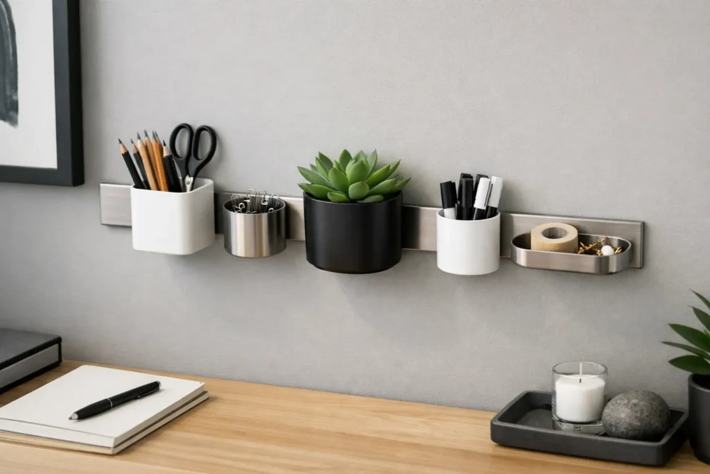 Magnetic Wall Storage Small Bathroom Storage Ideas