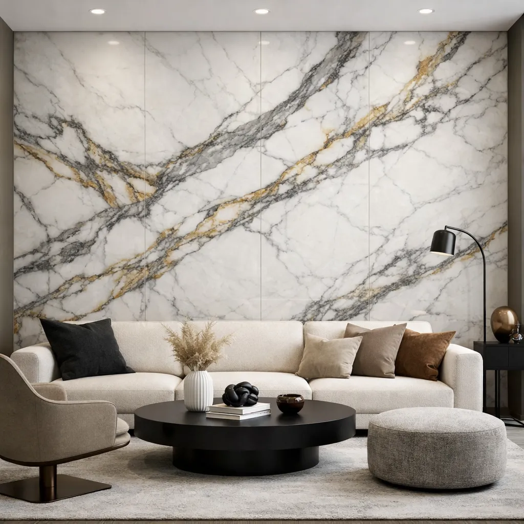 Marble Look Accent Wall