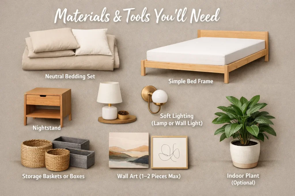 Materials Tools Youll Need Minimal Bedroom Decor