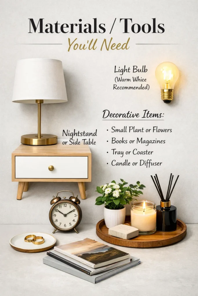 Materials Bedside Lamp Styling