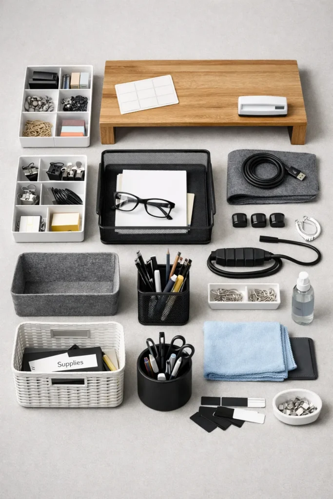 Materials Desk Organization Ideas