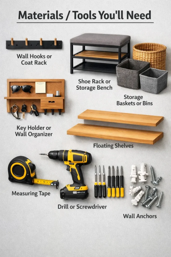 Materials Entryway Organization Ideas