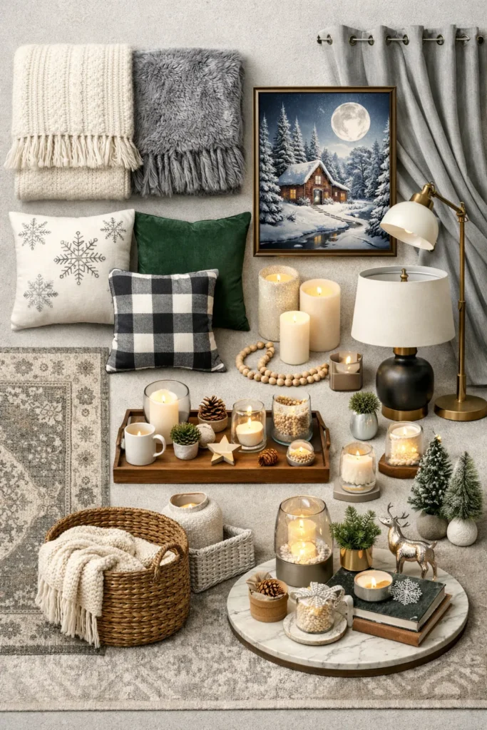 Materials Winter Living Room Decor