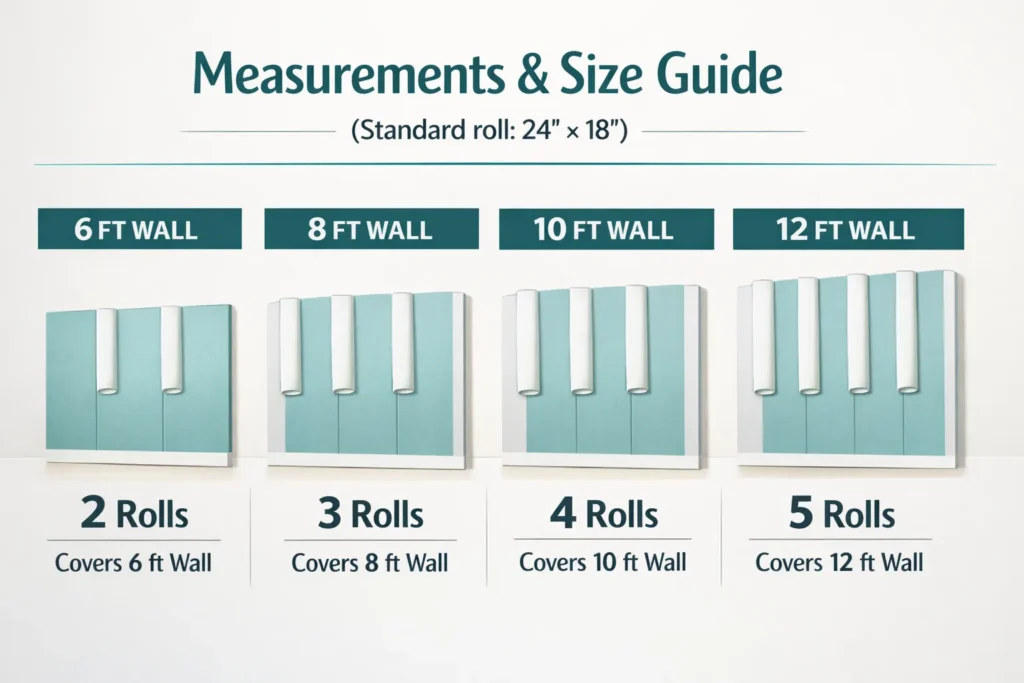 Measurements Size Guide Peel And Stick Wallpaper Accent Wall