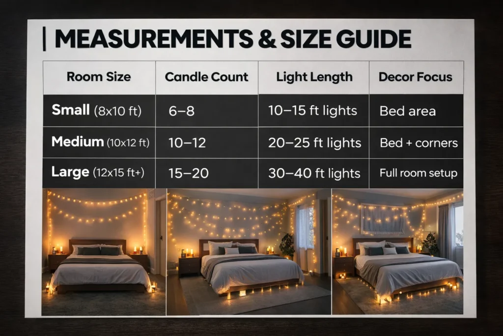 Measurements Size Guide Romantic Room Decor Ideas