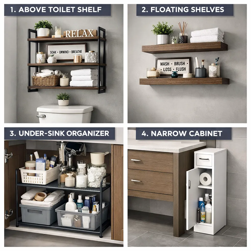 Measurements Size Guide Small Bathroom Storage Ideas