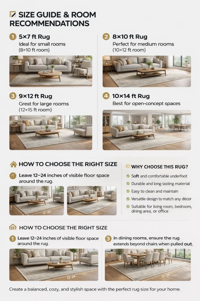 Measurements Area Rug Living Room Ideas