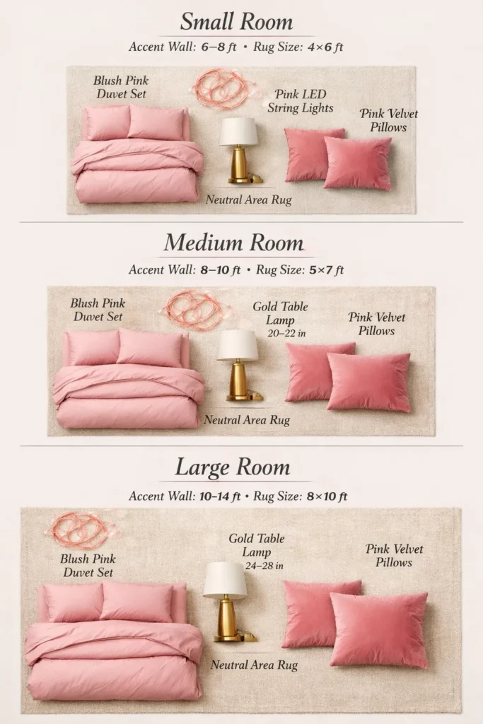 Measurements Pink Room Decor Aesthetic