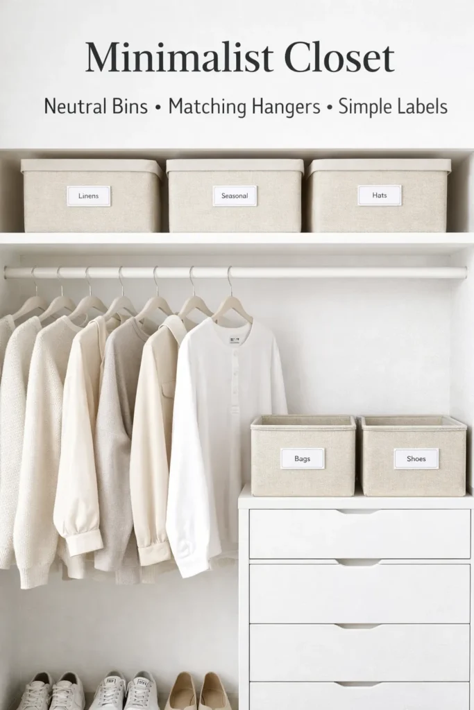 Minimalist Closet Closet Organization Hacks