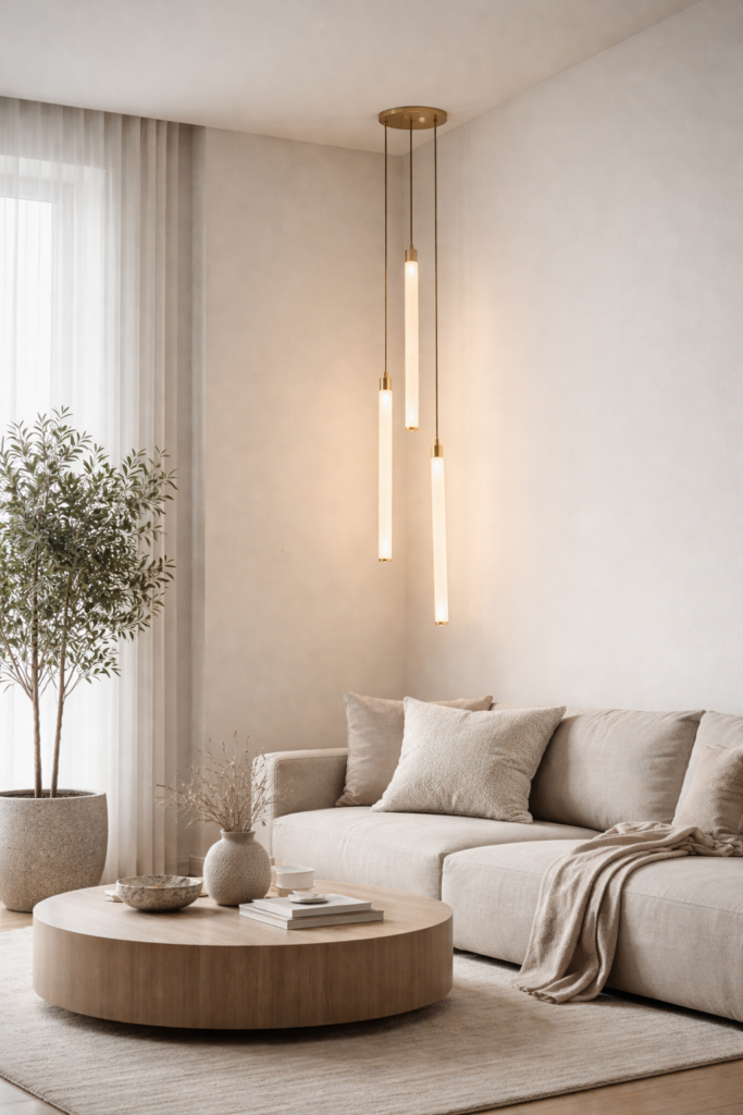 Minimalist Corner Drop fairy lights bedroom ideas