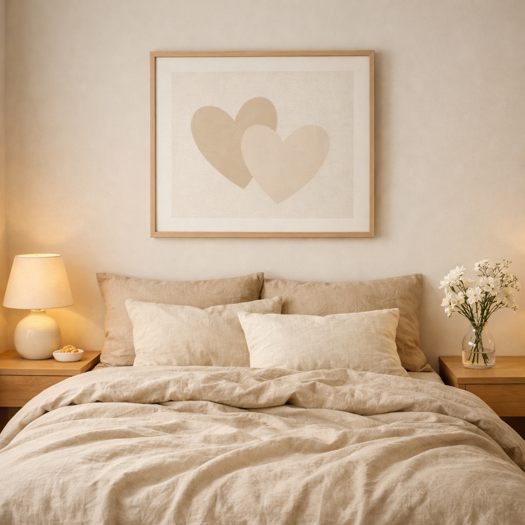 Minimalist Neutral Romance   romantic room decor ideas
