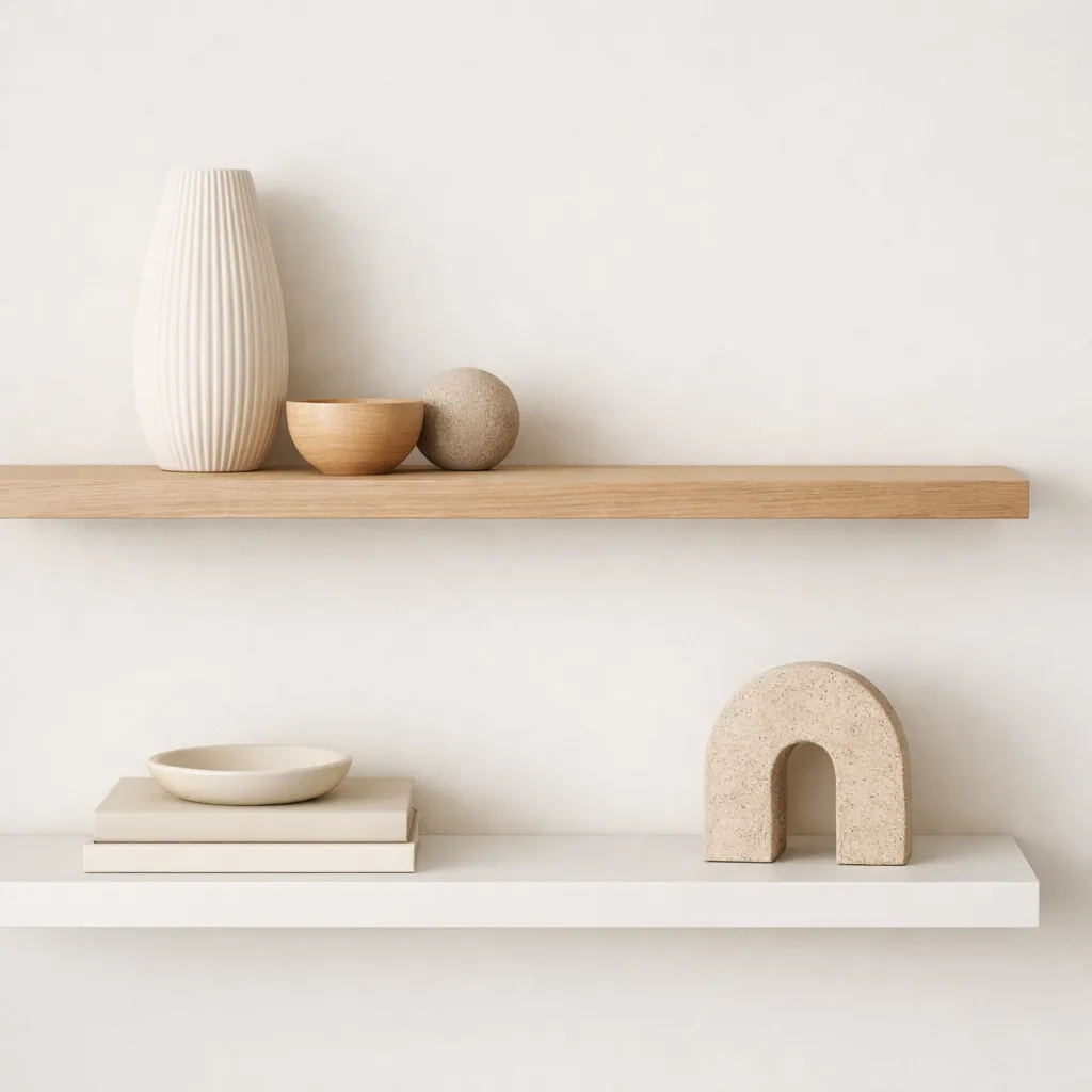 Minimalist Neutral Shelf Floating Shelves Decor