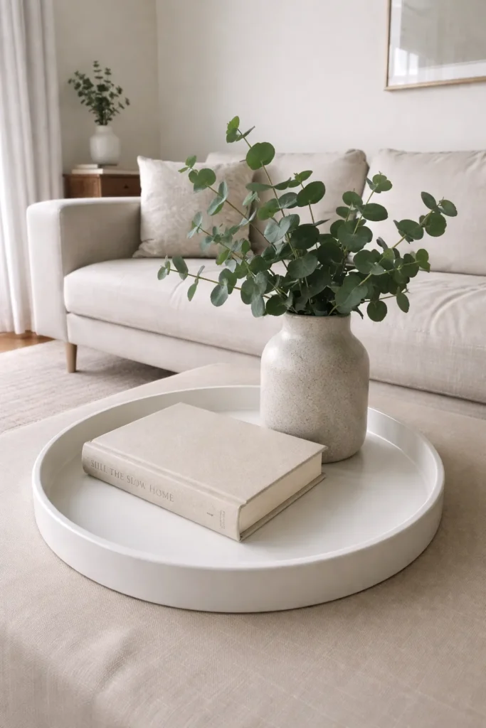 Minimalist Neutral Style Coffee Table Decor Ideas