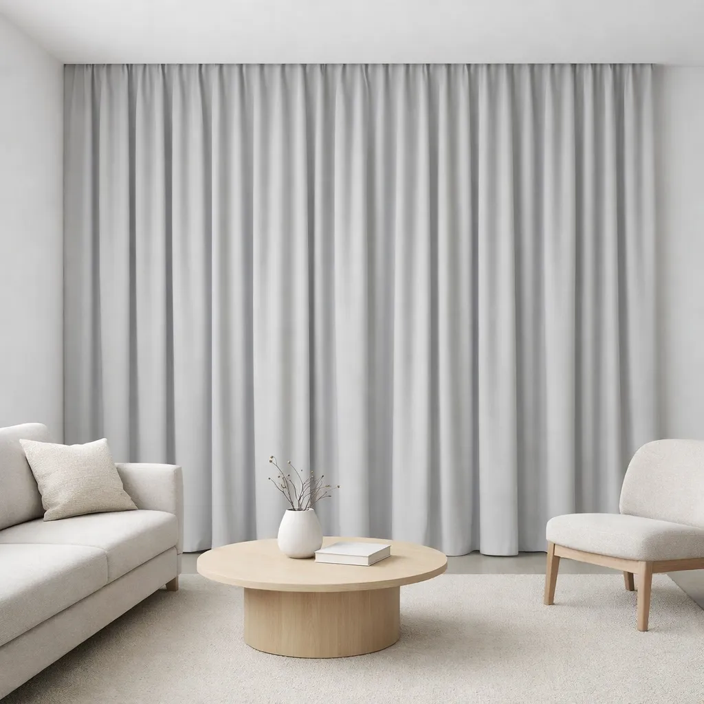 Minimalist Solid Curtains Curtain Ideas For Living Room
