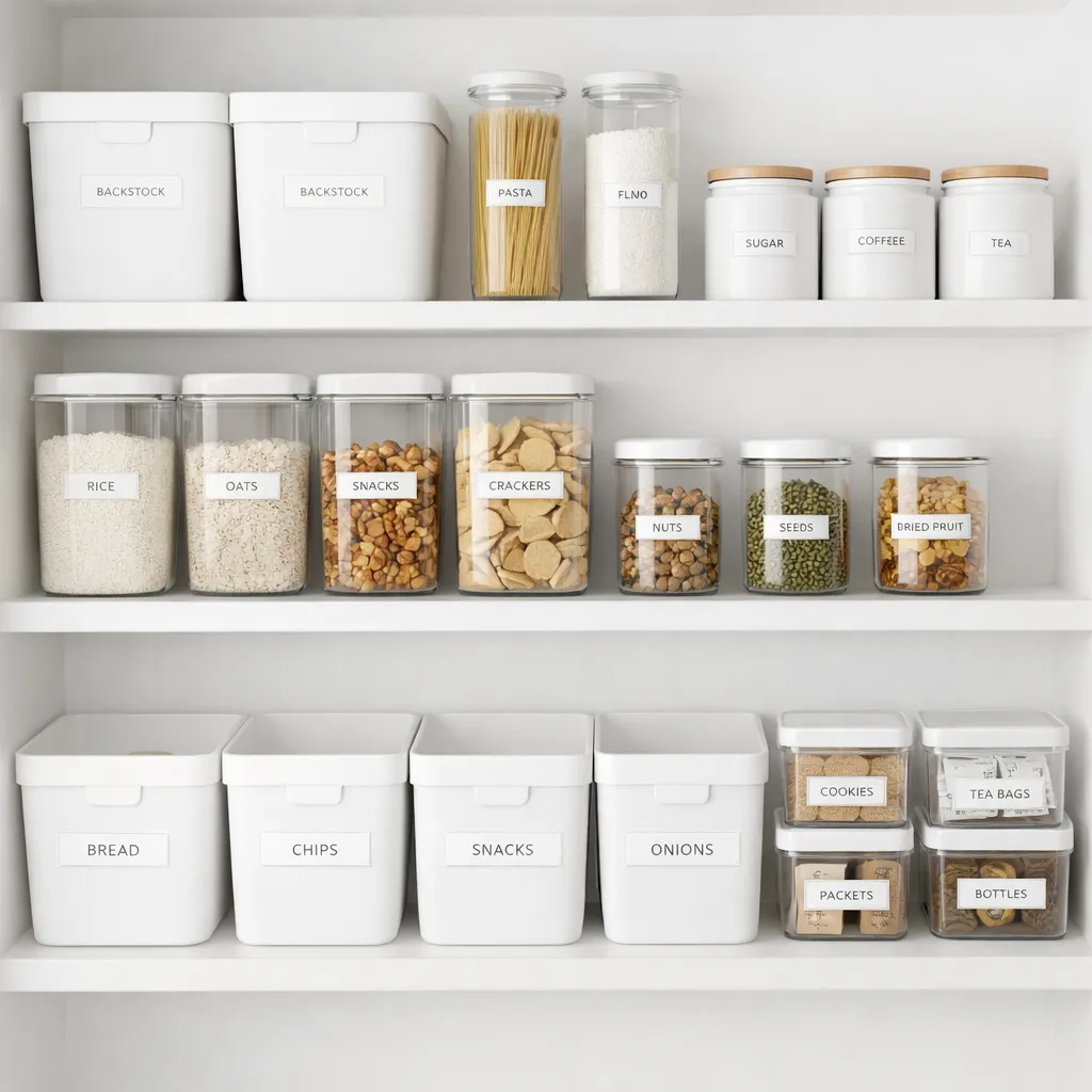 Minimalist White Pantry Pantry Organization Ideas
