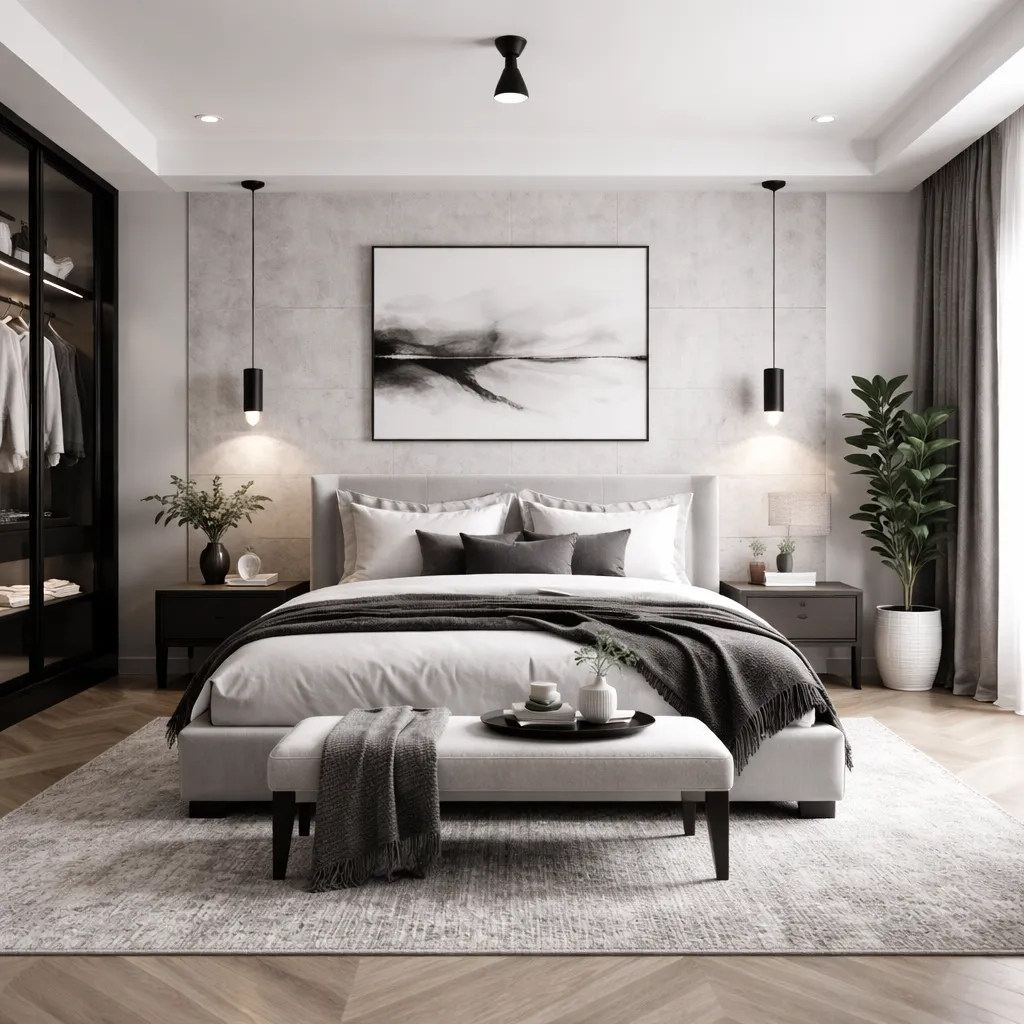 Monochrome Minimal Bedroom Minimal Bedroom Decor
