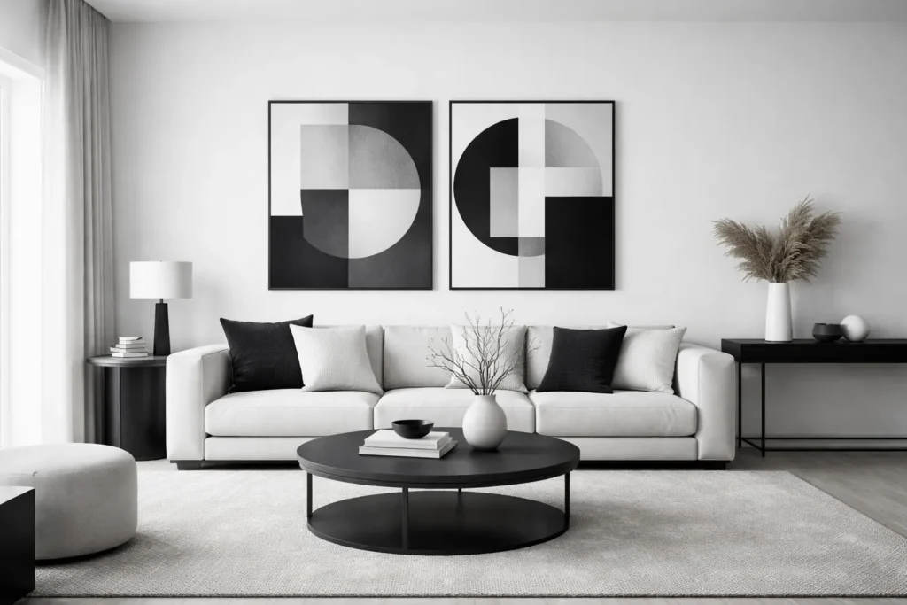 Monochrome Modern Modern Living Room Decor