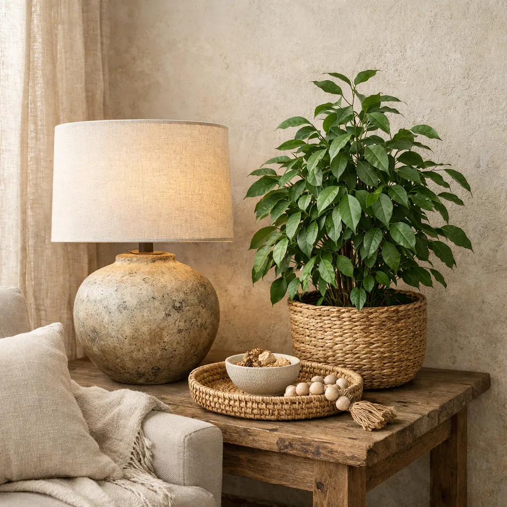 Nature Inspired Styling Bedside Lamp Styling