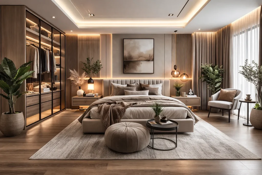 Neutral Earth Tone Bedroom Minimal Bedroom Decor