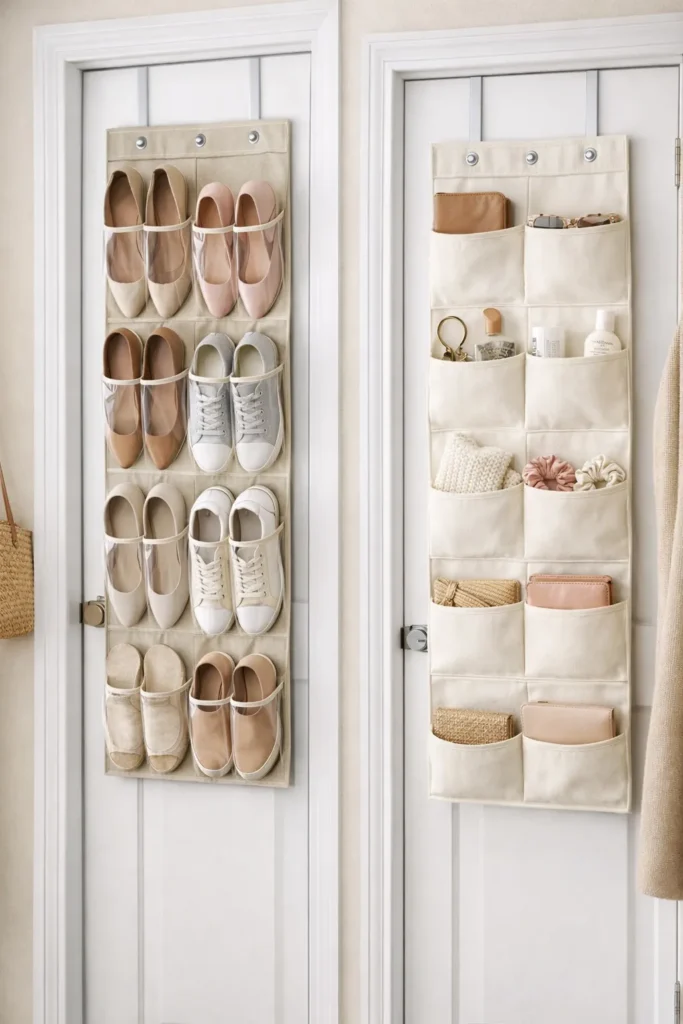 Over Door Organizer Setup Closet Organization Hacks