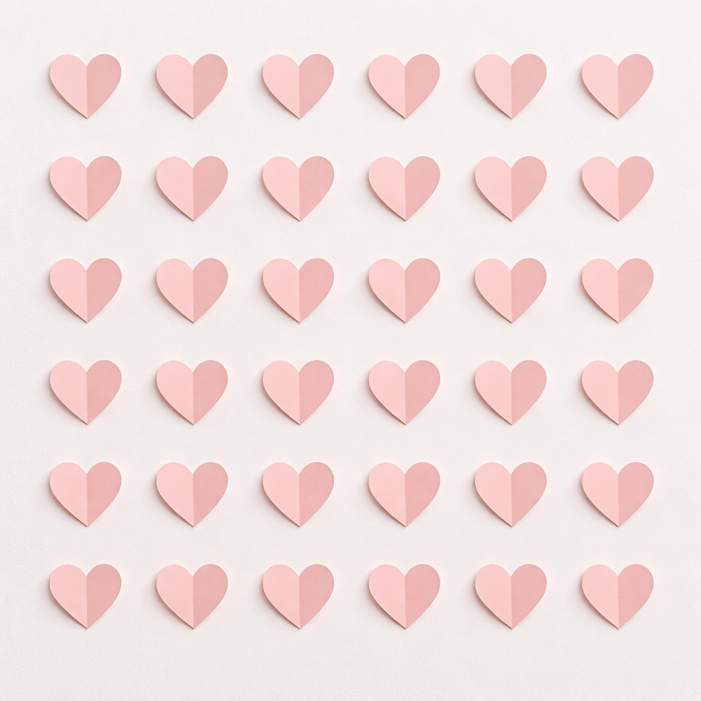 Paper Heart Grid  heart wall decor ideas