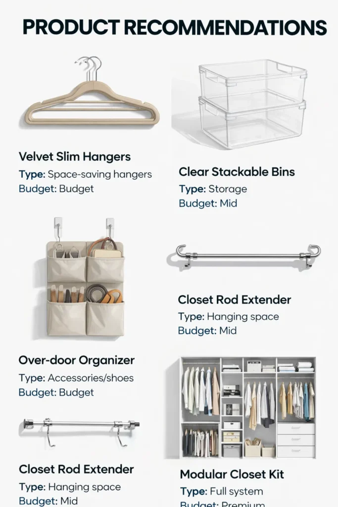 Product Recommendations Closet Organization Hacks