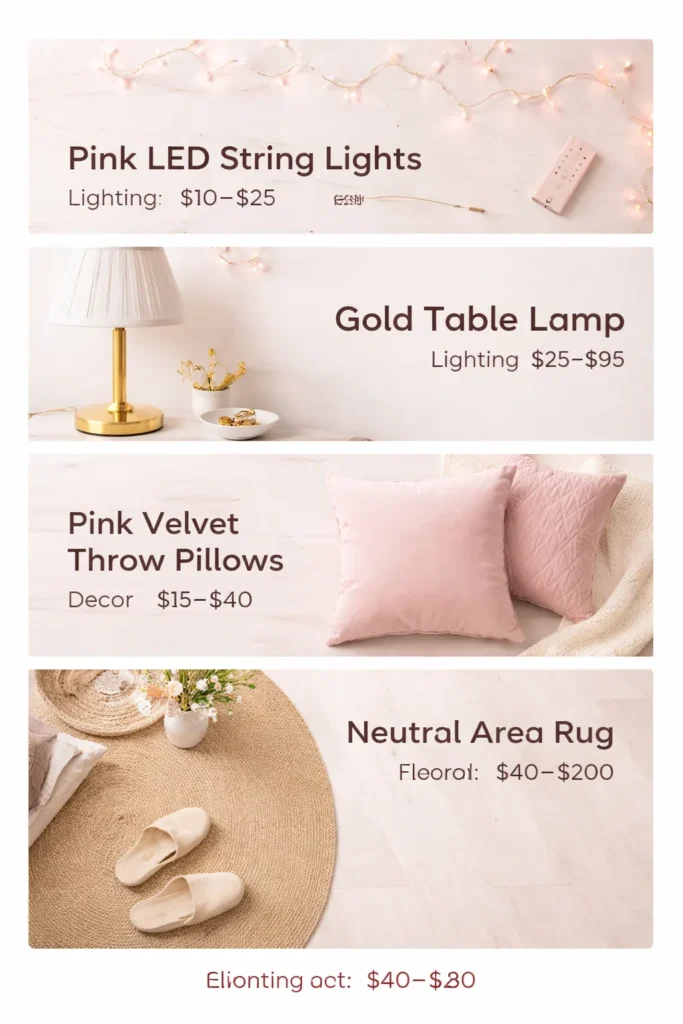 Product Recommendations Pink Room Decor Aesthetic