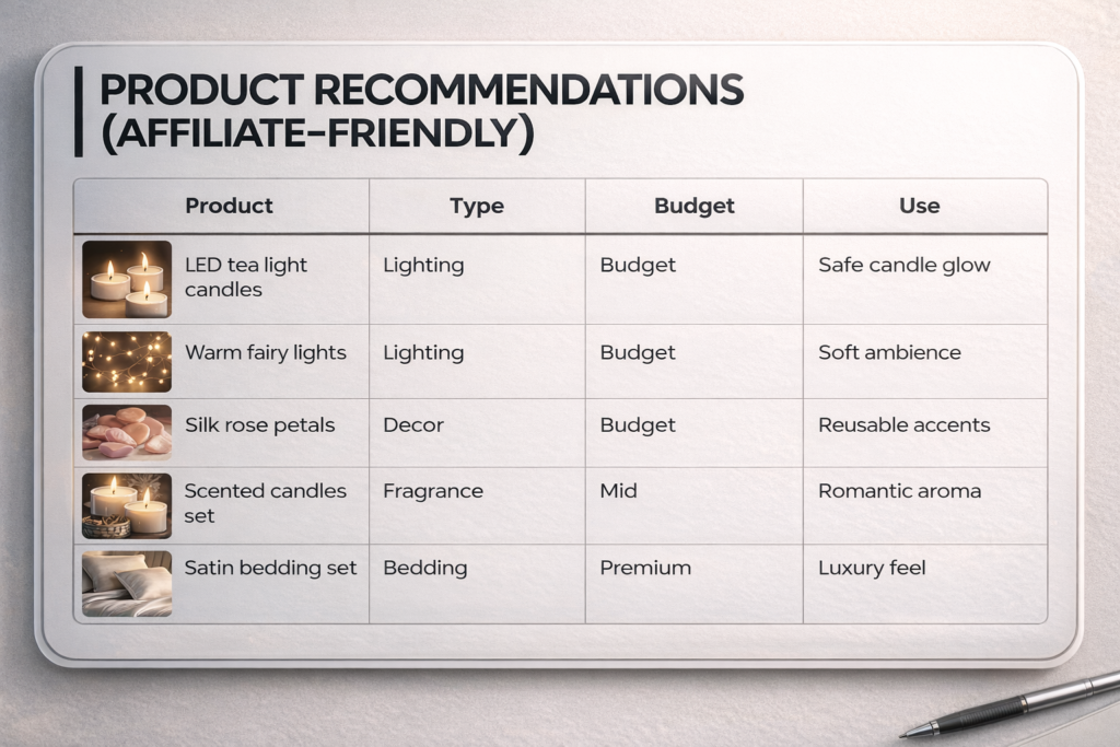 Product Recommendations  romantic room decor ideas