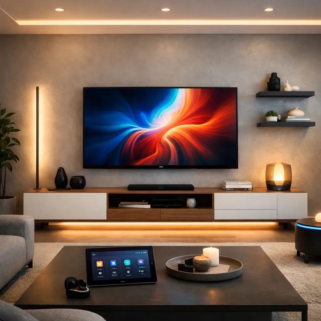 Smart Tech Modern Modern Living Room Decor