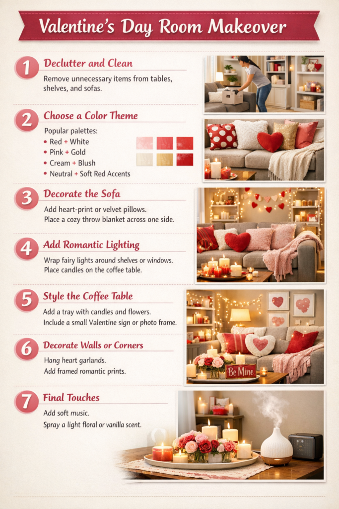 Step-by-Step Guide valentines living room decor