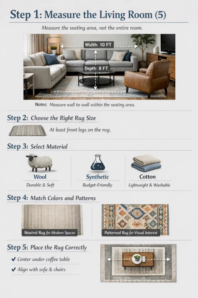 Step By Step Guide Area Rug Living Room Ideas