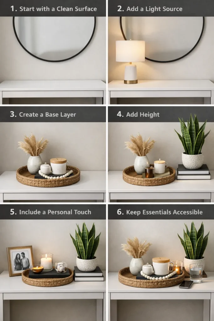 Step By Step Guide Bedside Table Decor