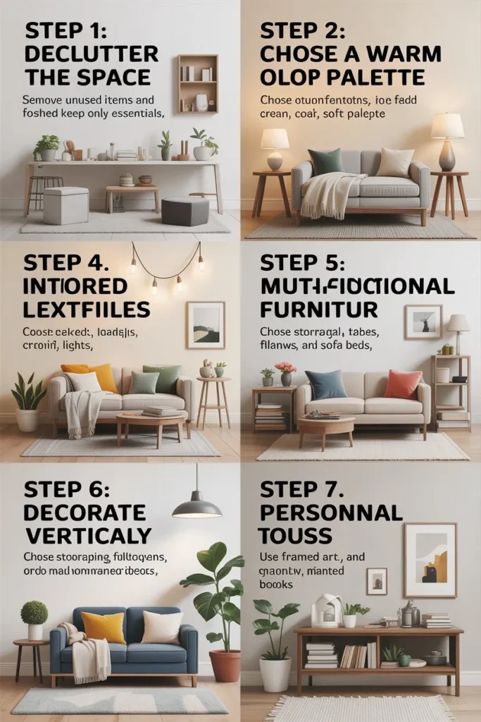 Step By Step Guide Small Apartment Decor Cozy
