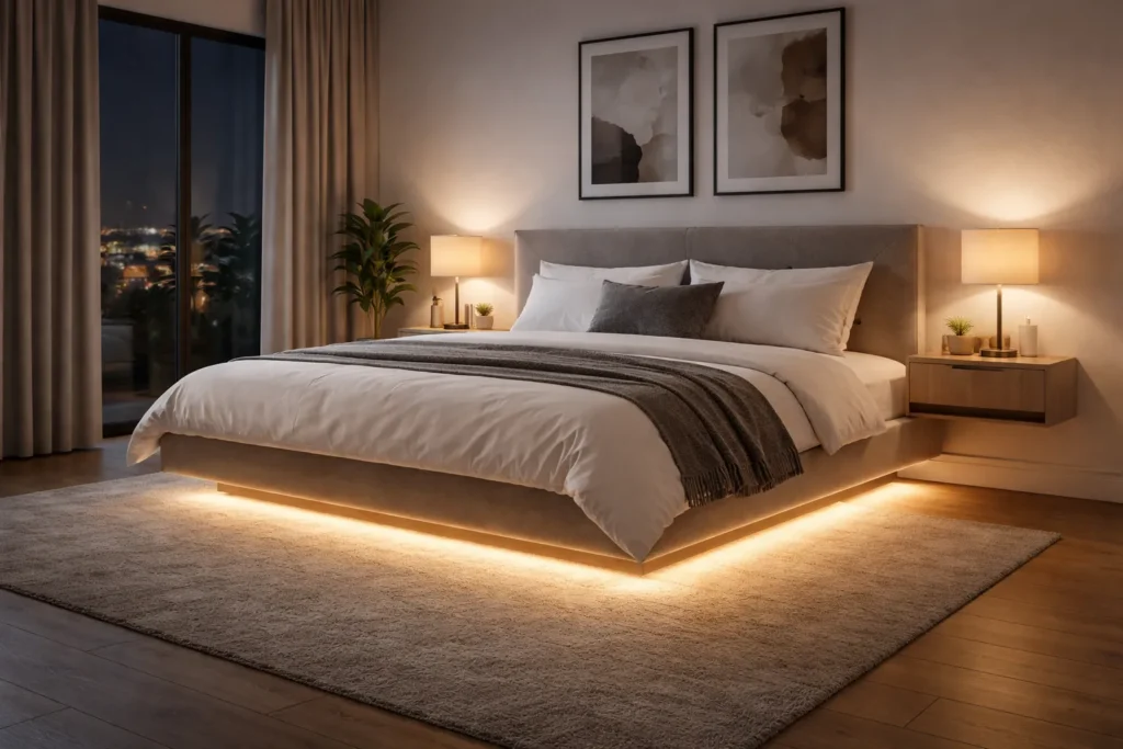 Under Bed Led Lighting Cozy Bedroom Lighting