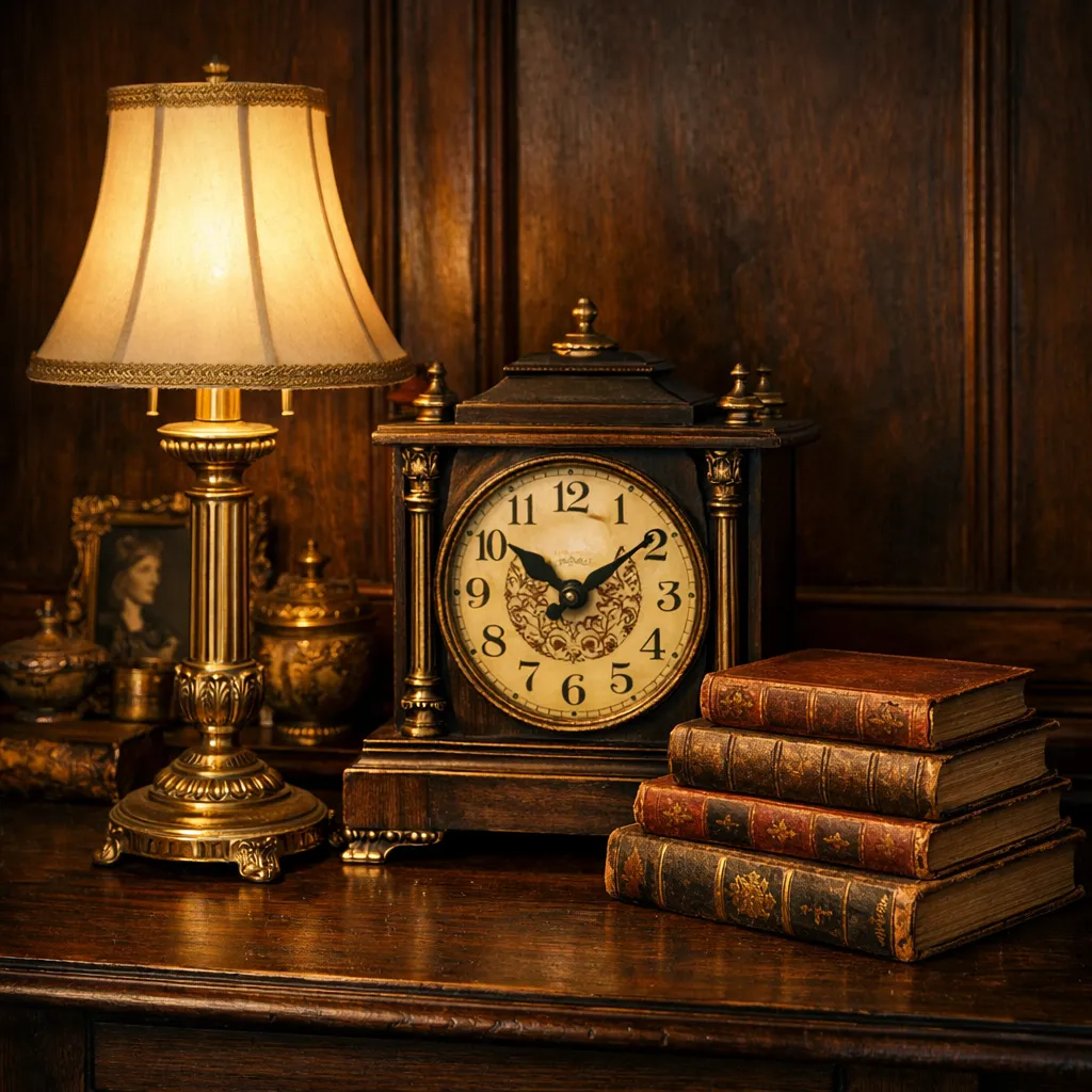 Vintage Brass Styling Bedside Lamp Styling